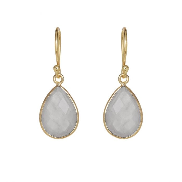 Ava Earrings - Grey Chalcedony