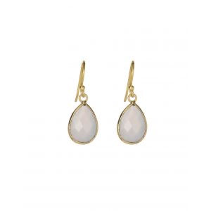 Ava Earrings - White Chalcedony