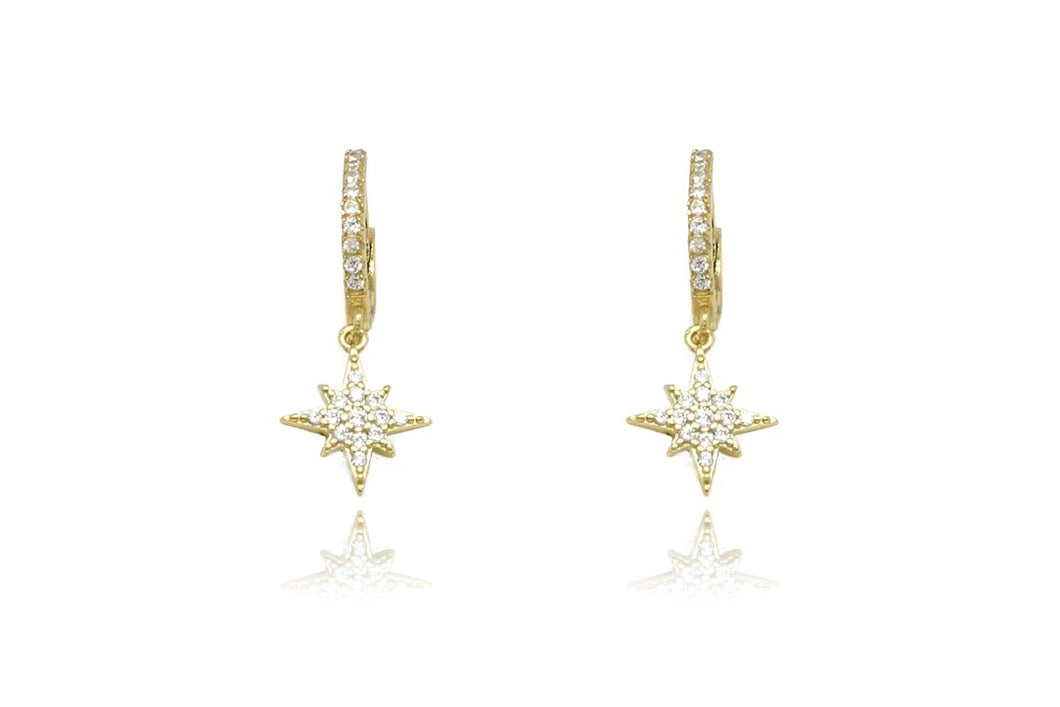 Cohan Gold Hoop Star Earrings